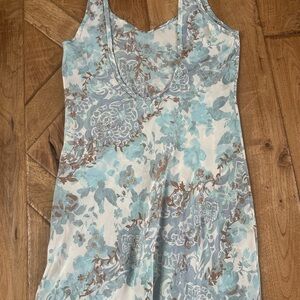 FP Movement by Free People Blue and Cream Maxi Dress